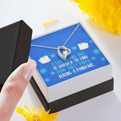 Friend Pandemic Heart and Cubic Necklace Forever Love Necklace