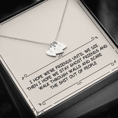 Special Gift For Ghost Friend - Gift For Bestie - Sweetest Hearts Necklace Gift for Her Birthday