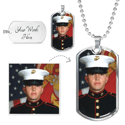 Custom Photo Dog Tags - To A Special Person Military Gift - Personalize Dog Tag Gift Idea For Him
