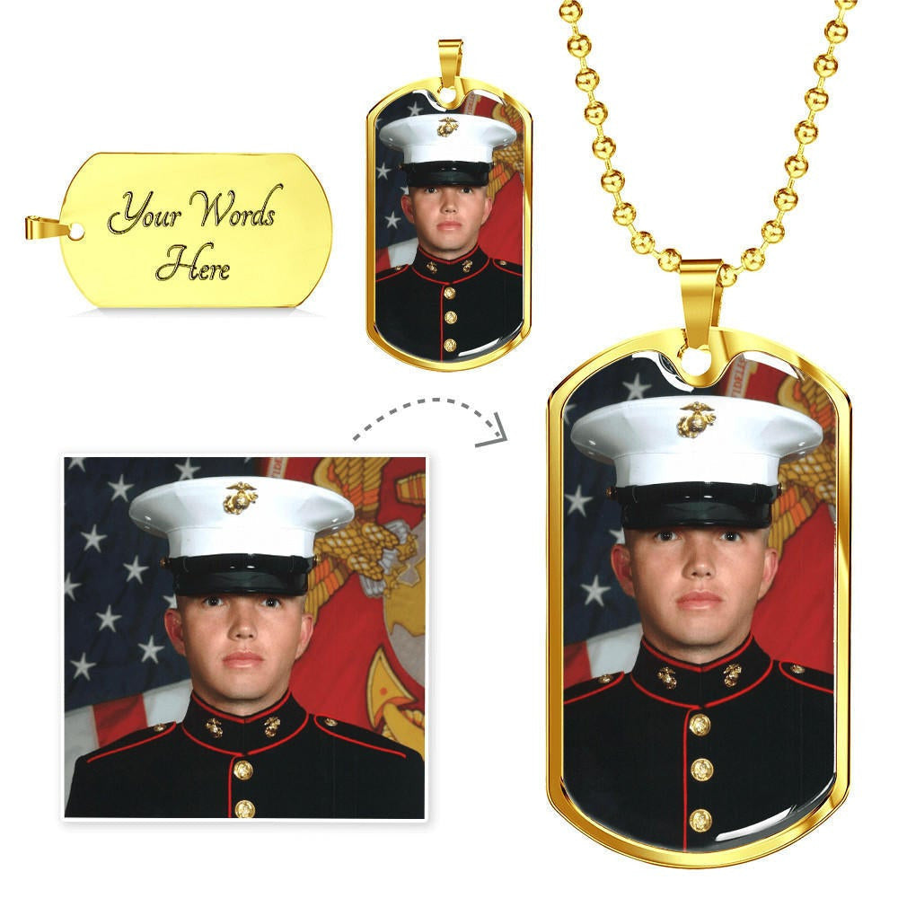 Custom Photo Dog Tags - To A Special Person Military Gift - Personalize Dog Tag Gift Idea For Him