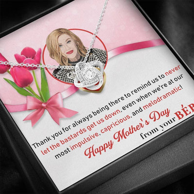 For Mom - Mother's Day Gift - Love Knot Necklace Birthday Love Messages Gift Ideas For Her