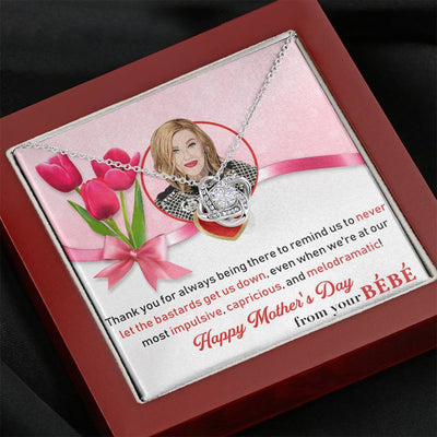 For Mom - Mother's Day Gift - Love Knot Necklace Birthday Love Messages Gift Ideas For Her