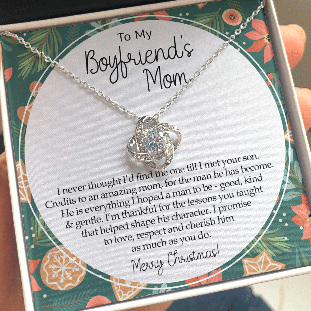 Funny Gift For Dad - Humor Thanks Message For Boyfriend's Mom - Luxury Love Knot Necklace