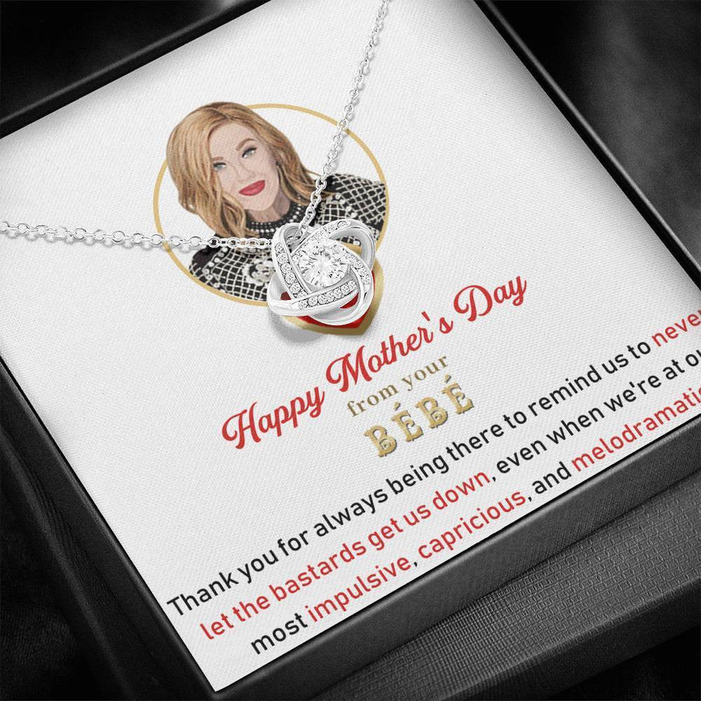 For Mom - Mother's Day Gift - Love Knot Necklace Gift For Mom