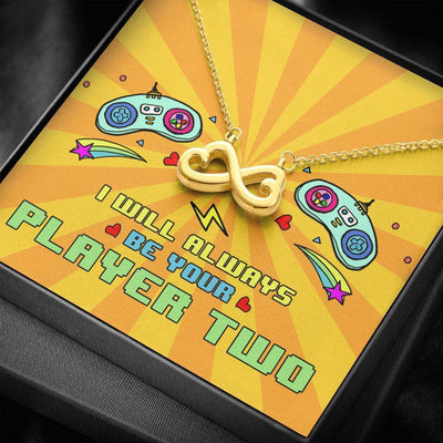 Always Be Your Player 2 - Infinity Hearts Necklace Romantic Gift For Her