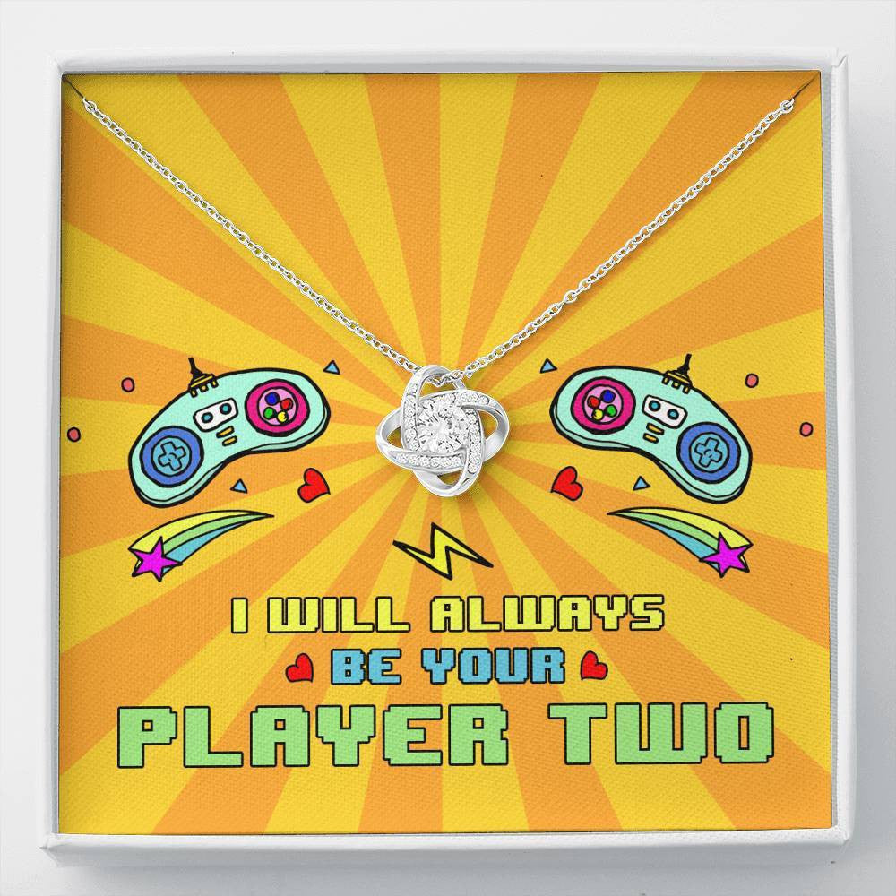 Always Be Your Player 2 - Love Knot Necklace Luxury Birthday Gift For Her