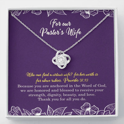 Pastors Wife - Love Knot Necklace Luxury Birthday Gift For Her