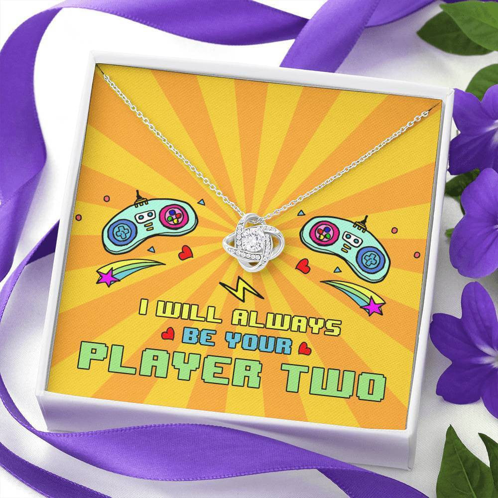 Always Be Your Player 2 - Love Knot Necklace Luxury Birthday Gift For Her