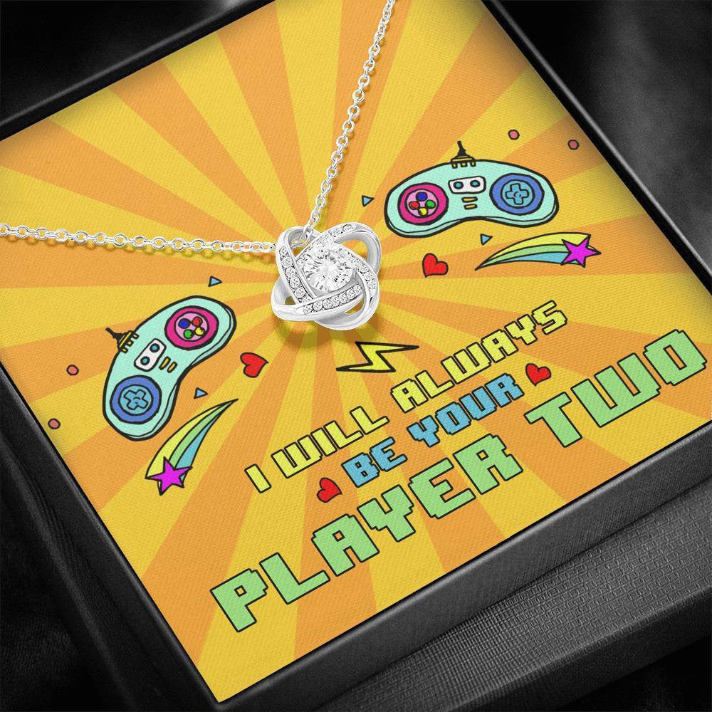 Always Be Your Player 2 - Love Knot Necklace Luxury Birthday Gift For Her