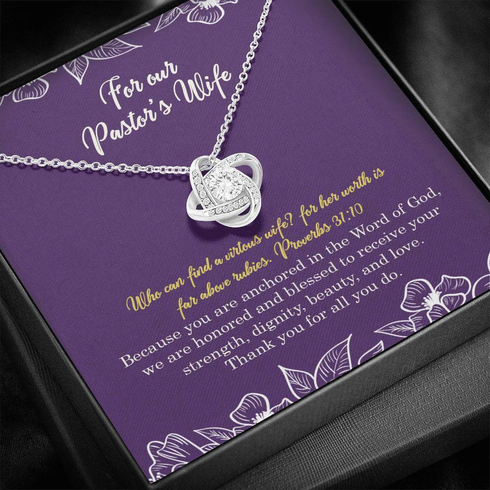 Pastors Wife - Love Knot Necklace Luxury Birthday Gift For Her