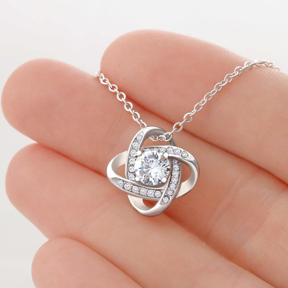 Always Be Your Player 2 - Love Knot Necklace Luxury Birthday Gift For Her