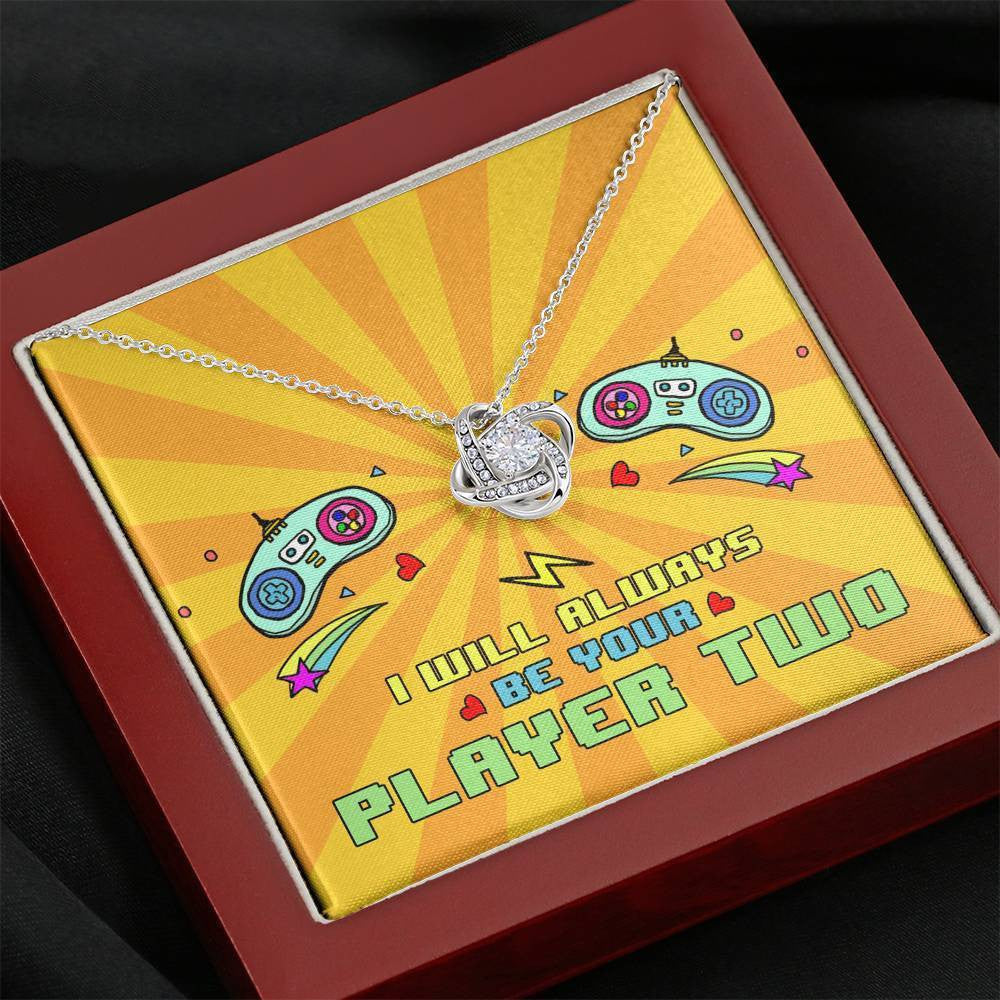 Always Be Your Player 2 - Love Knot Necklace Luxury Birthday Gift For Her