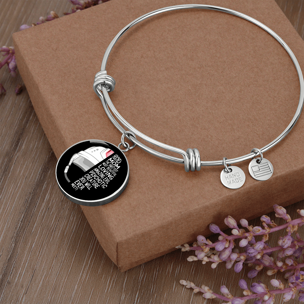 Meanful Gifts Hockey Mom Bracelet - Luxury Circle Bangle Bracelet Gift Idea