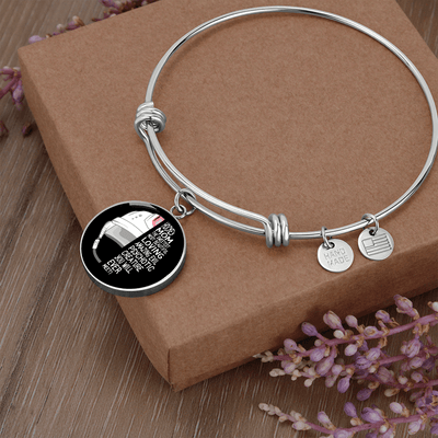 Meanful Gifts Hockey Mom Bracelet - Luxury Circle Bangle Bracelet Gift Idea