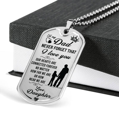 Father's Day Dog Tag from Daughter, Gift For Fathers Day Personalised Dog Tag, Custom Dog Tags For Men