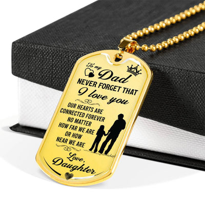 Father's Day Dog Tag from Daughter, Gift For Fathers Day Personalised Dog Tag, Custom Dog Tags For Men