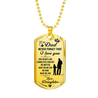 Father's Day Dog Tag from Daughter, Gift For Fathers Day Personalised Dog Tag, Custom Dog Tags For Men