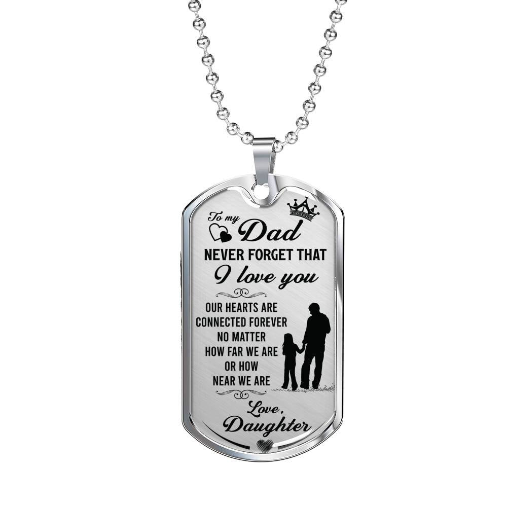 Father's Day Dog Tag from Daughter, Gift For Fathers Day Personalised Dog Tag, Custom Dog Tags For Men