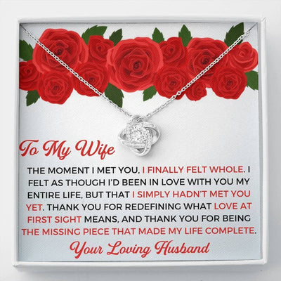 To My Wife - Thank You Gift - Love Knot Necklace Gift Ideas For Wife Birthday
