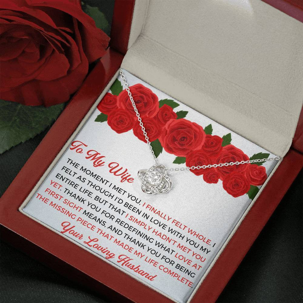 To My Wife - Thank You Gift - Love Knot Necklace Gift Ideas For Wife Birthday