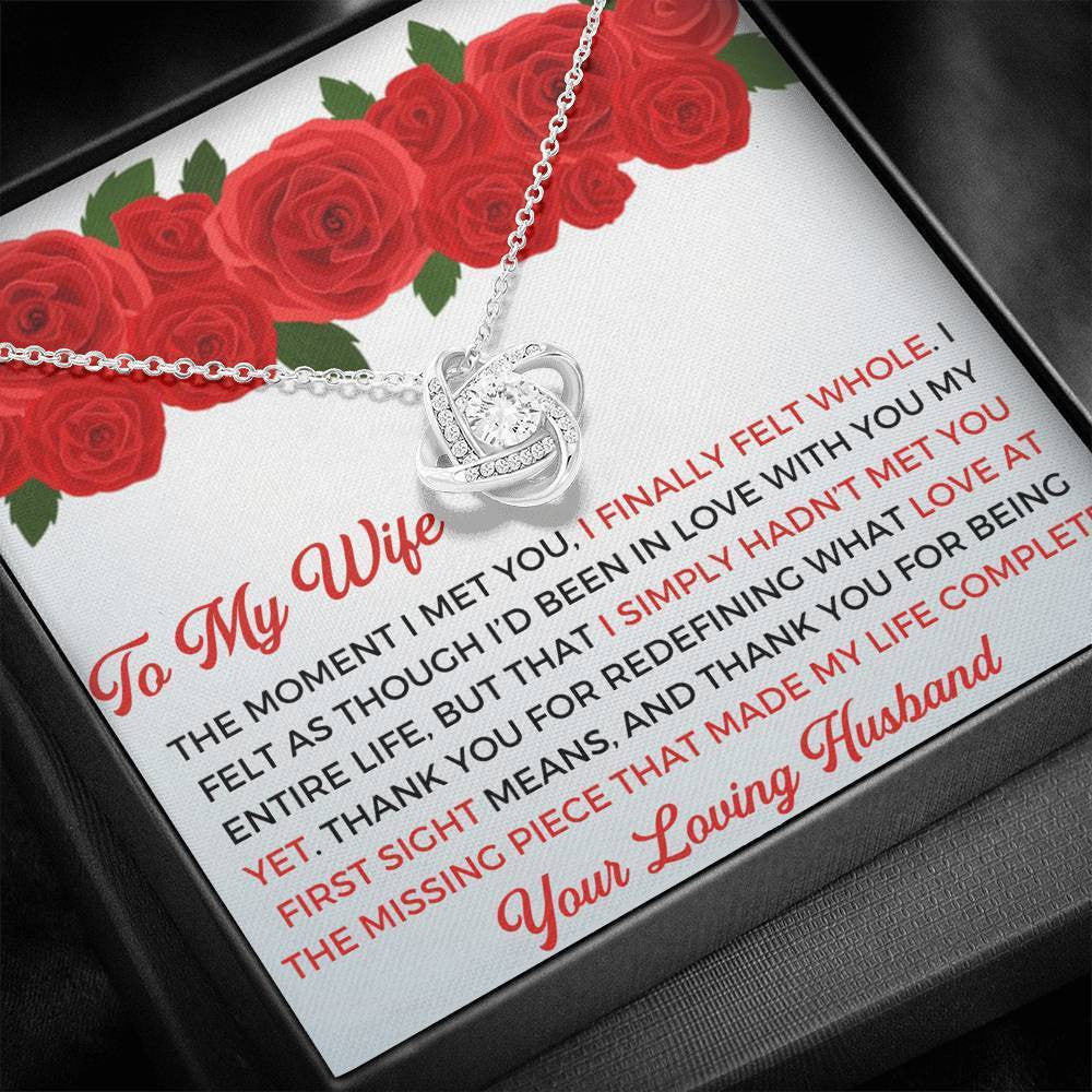 To My Wife - Thank You Gift - Love Knot Necklace Gift Ideas For Wife Birthday