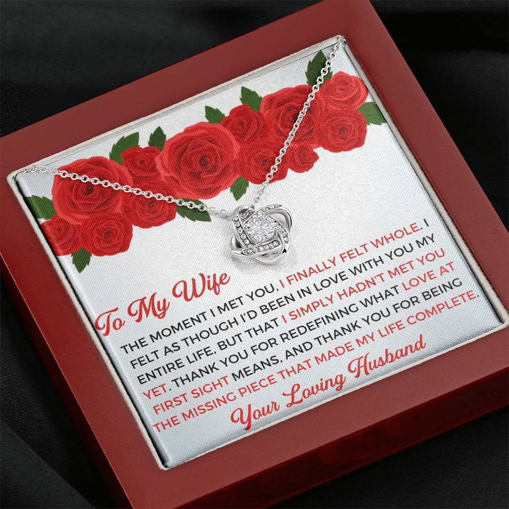 To My Wife - Thank You Gift - Love Knot Necklace Gift Ideas For Wife Birthday
