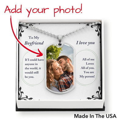 To My Boyfriend - I Love You - Personalized Necklace
