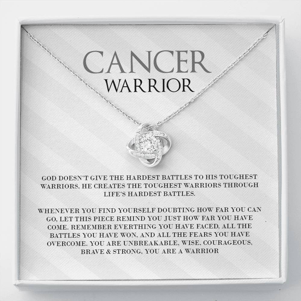 Cancer Warrior - Love Knot Necklace Luxury Birthday Gift For Her