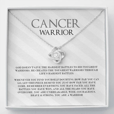 Cancer Warrior - Love Knot Necklace Luxury Birthday Gift For Her