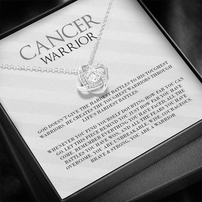 Cancer Warrior - Love Knot Necklace Luxury Birthday Gift For Her