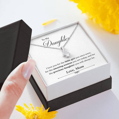 To My Daughter - Precious Daughter You Will Always Be - Gift From Mom - Alluring Beauty Necklace