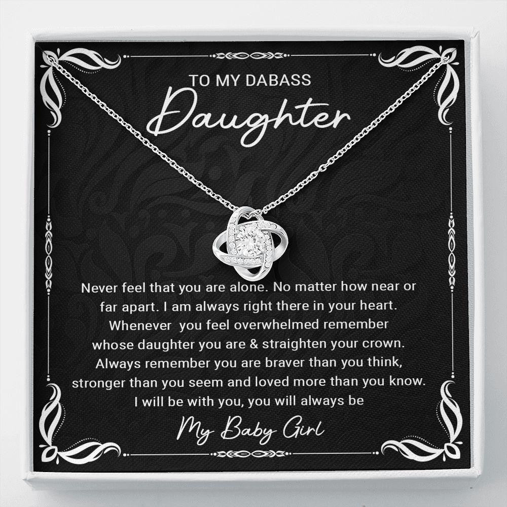 Love Knot Necklace, Gift For Daughter, I Will Be With You