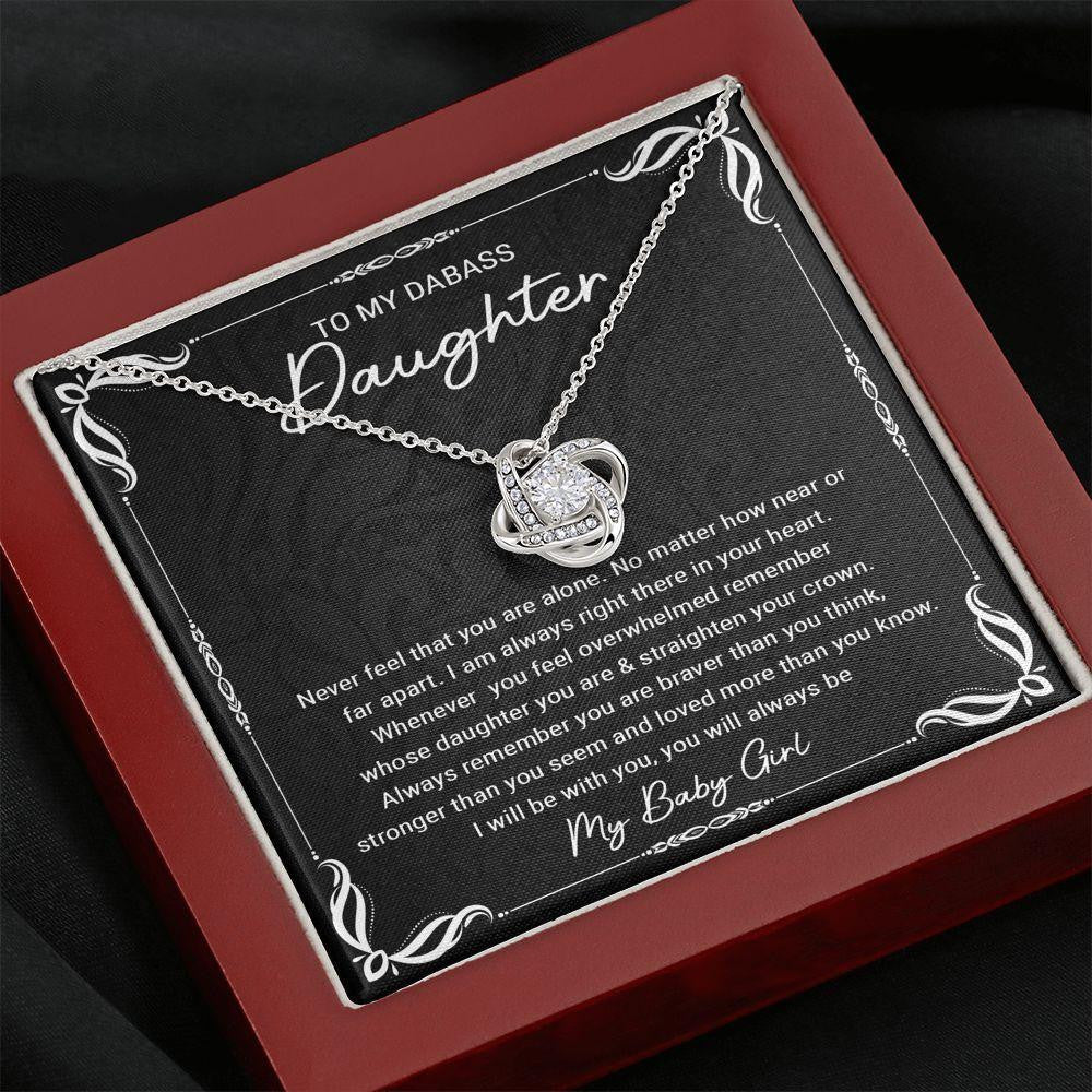 Love Knot Necklace, Gift For Daughter, I Will Be With You