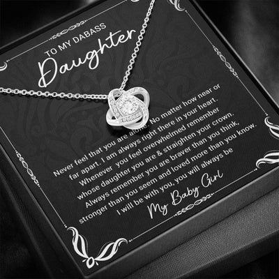 Love Knot Necklace, Gift For Daughter, I Will Be With You