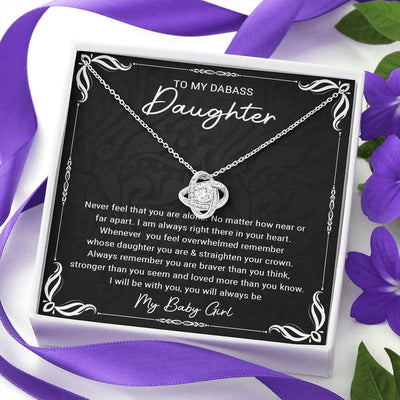Love Knot Necklace, Gift For Daughter, I Will Be With You