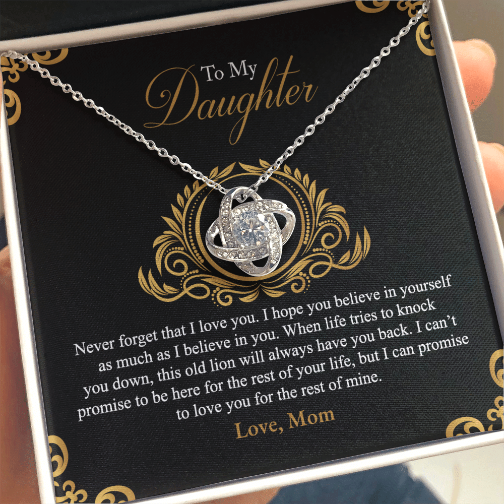 Gift For Mom - To My Mom -Thank You For Your Unselfish Love And Support - Love Knot Necklace