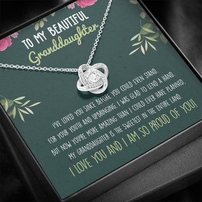 Granddaughter - Love Knot Necklace Luxury Birthday Gift For Her