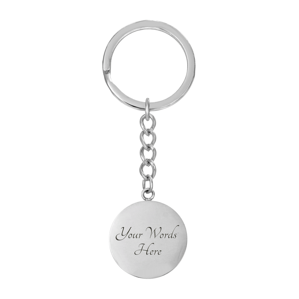 Personalized Photo Keychain Baby Ultrasound For Dads To Be - Circle Keychain Gift Idea