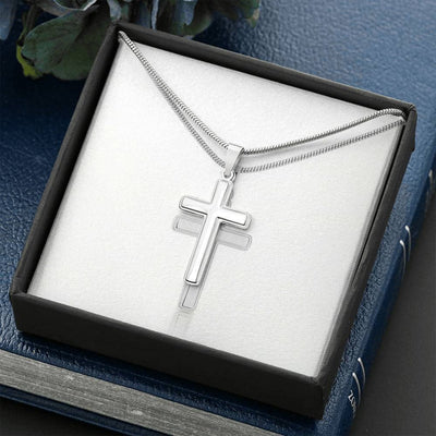 To My Son - I Love You, Gift To Son,  Cross Necklace Gift From Mom Dad