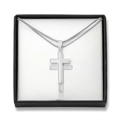 To My Son - I Love You, Gift To Son,  Cross Necklace Gift From Mom Dad