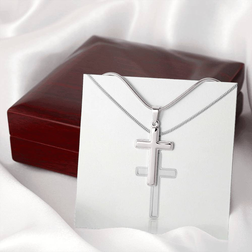 To My Son - I Love You, Gift To Son,  Cross Necklace Gift From Mom Dad