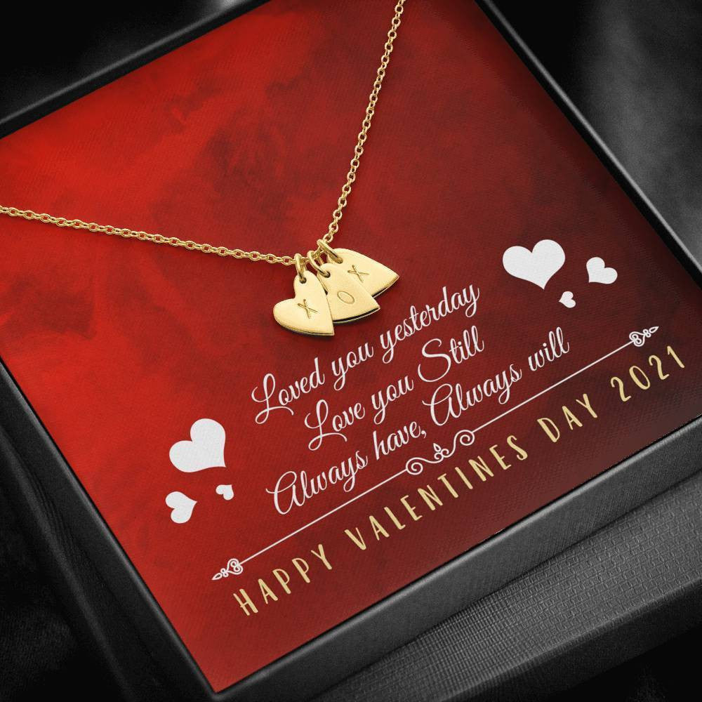 Happy Valentine Day - Always Have, Always Will - Sweetest Hearts Necklace Gift For Her