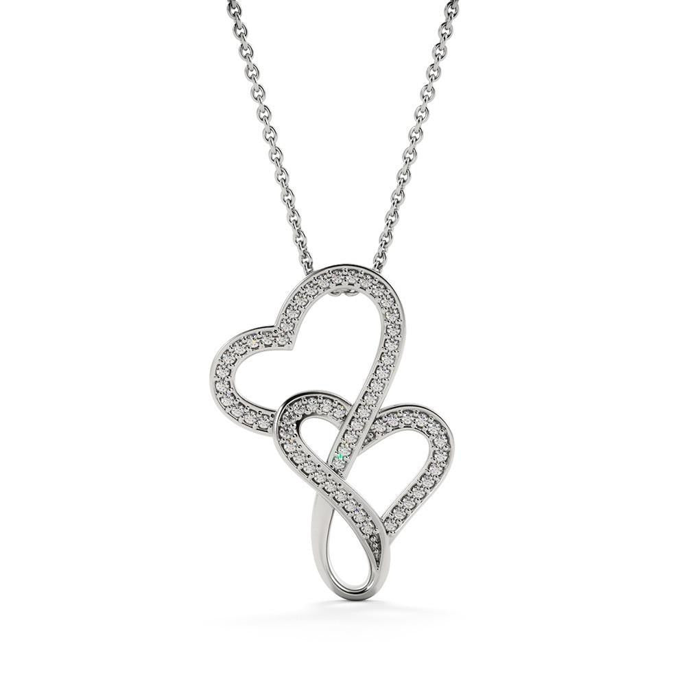 To my teacher girlfriend - Double hearts necklace valentine gift from boyfriend
