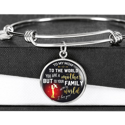 To My Mom - Luxury Circle Bangle Bracelet Gift Idea
