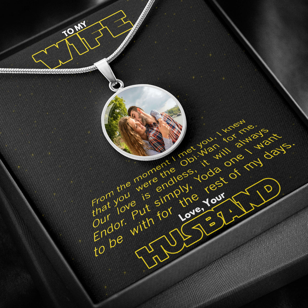 The Force Personalized Necklace - Luxury Circle Pendant Necklace Perfect Gift Idea For Her/Him