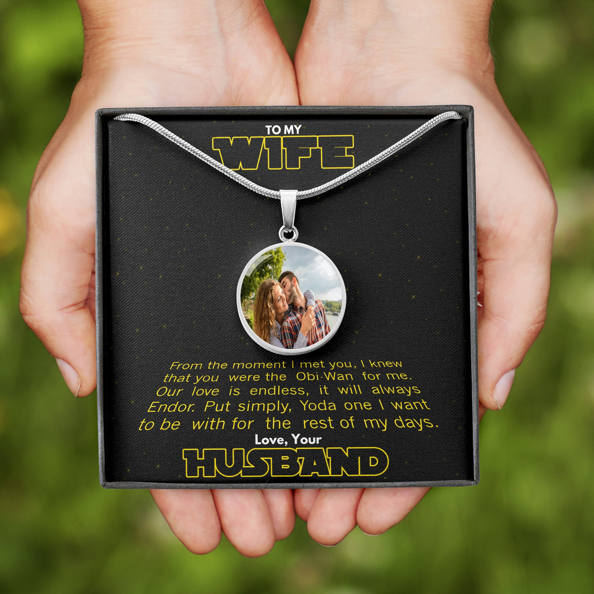 The Force Personalized Necklace - Luxury Circle Pendant Necklace Perfect Gift Idea For Her/Him