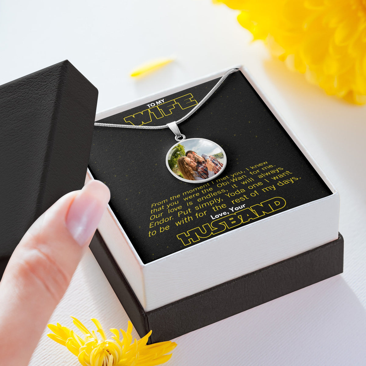 The Force Personalized Necklace - Luxury Circle Pendant Necklace Perfect Gift Idea For Her/Him