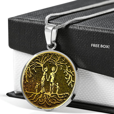 Family Tree Of Life Circle Necklace - Circle Pendant Necklace