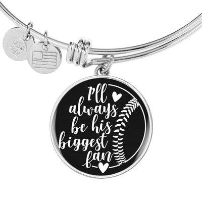 Baseball B - Luxury Circle Bangle Bracelet Gift Idea