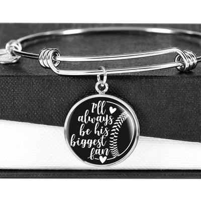 Baseball B - Luxury Circle Bangle Bracelet Gift Idea
